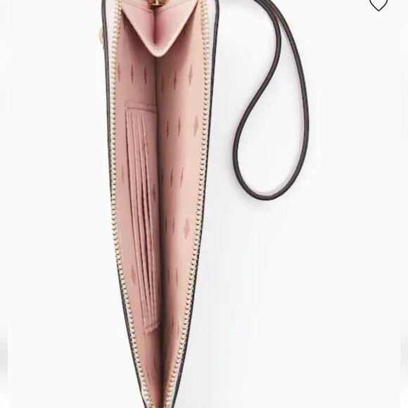 Kate Spade New York Staci Medium L Zip Wristlet- Chalk Pink - Picture 4 of 8